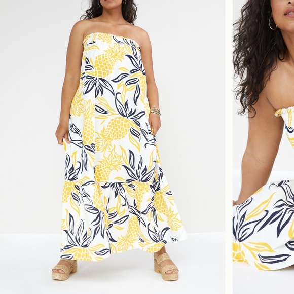 Anthropologie floral flounced maxi dress XSP or MP - Picture 6 of 8